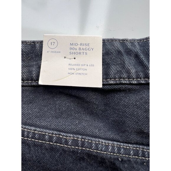 Universal Thread High-Waist Distressed Denim Shorts Button-Fly Closure Size 17 - Picture 9 of 10